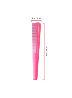 Allegro Combs Allegro Combs 450 Tapered Hair Combs Barber Combs Hair Cutting Combs Hairstylist Combs Women's Combs Men's Pocket Combs Made In The USA. 6 Pcs. (Neon Pink)  - Image 2