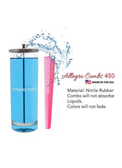 Allegro Combs Allegro Combs 450 Tapered Hair Combs Barber Combs Hair Cutting Combs Hairstylist Combs Women's Combs Men's Pocket Combs Made In The USA. 6 Pcs. (Neon Pink)  - Image 3
