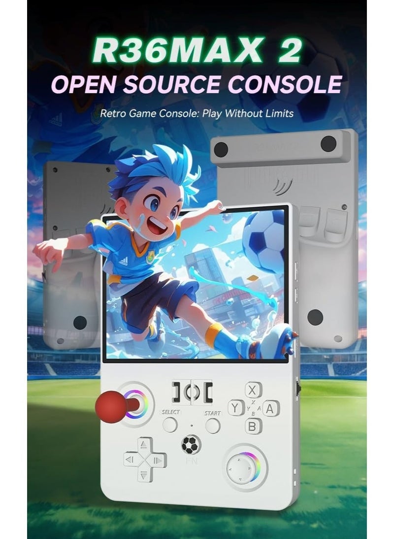 R36MAX-2 Handheld Game Console – 4.5 Inch IPS HD Display, 64GB Storage, 4000mAh Rechargeable Battery, Linux-Based Portable Multimedia Entertainment Device for Home & Travel - Image 2