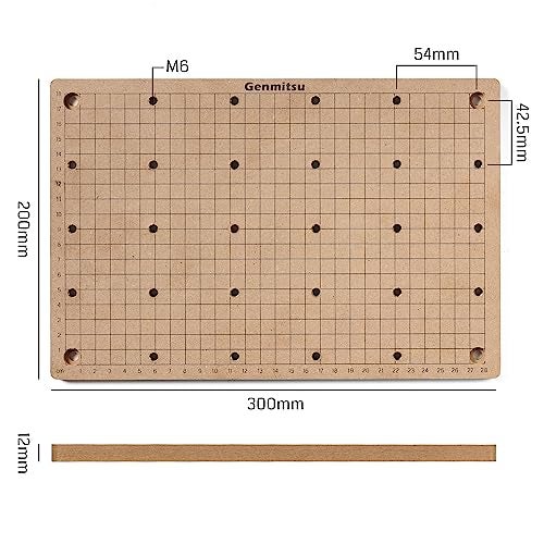 Genmitsu CNC MDF Grid Spoilboard for 3020 CNC Router Machine, Compatible with 3020-PRO Max Perfectly, 300 x 200 x 12mm, M6 Holes (6mm), Screws and Wrench Included - Image 2
