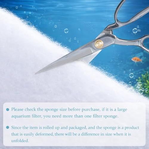 DESPACITO 6pcs Fish Tank Filter Sponge Aquarium Filter Sponge Pad Cotton for Fish Tank Washable & Reusable Biochemical Sponge for Aquarium Filters Media Accessories Filtration Foam 38x12x2cm Thickness - Image 5