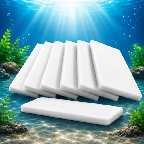 DESPACITO 6pcs Fish Tank Filter Sponge Aquarium Filter Sponge Pad Cotton for Fish Tank Washable & Reusable Biochemical Sponge for Aquarium Filters Media Accessories Filtration Foam 38x12x2cm Thickness - Image 1