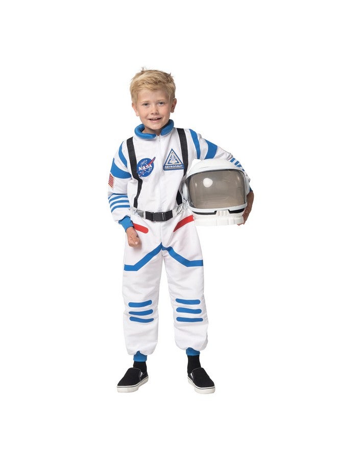 Spooktacular Creations Spooktacular Creations Halloween Child Unisex Astronaut Costume, White BluePilot Jumpsuit with Helmet for Kids Halloween Cosplay, Party Favors (Medium, 8-10 yrs) - Image 1