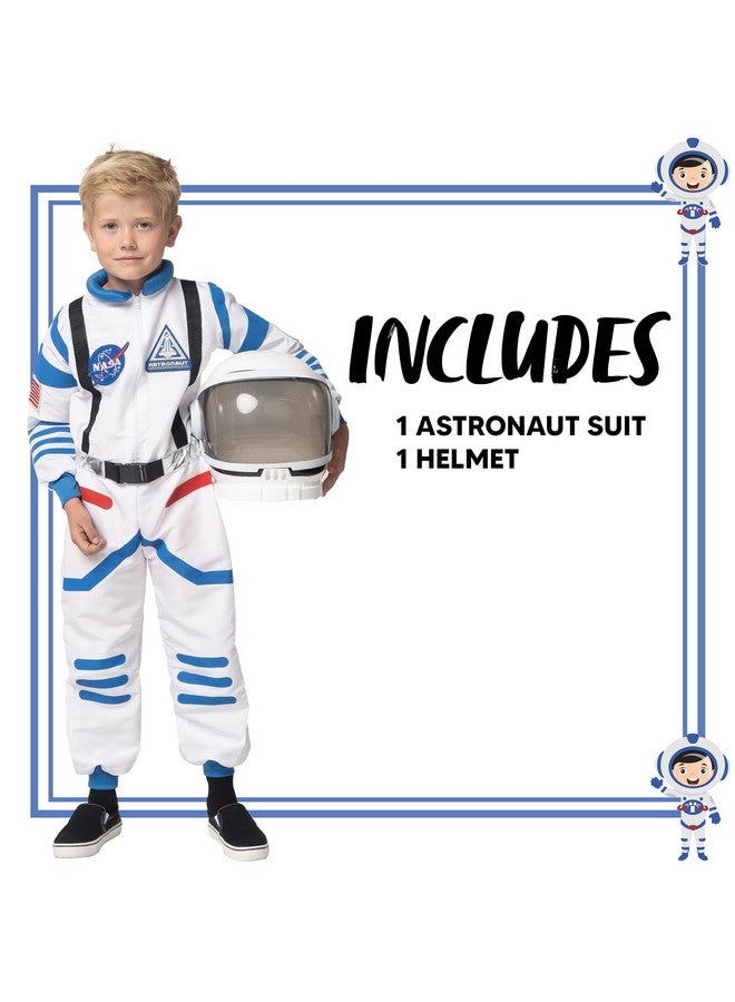 Spooktacular Creations Spooktacular Creations Halloween Child Unisex Astronaut Costume, White BluePilot Jumpsuit with Helmet for Kids Halloween Cosplay, Party Favors (Medium, 8-10 yrs) - Image 5