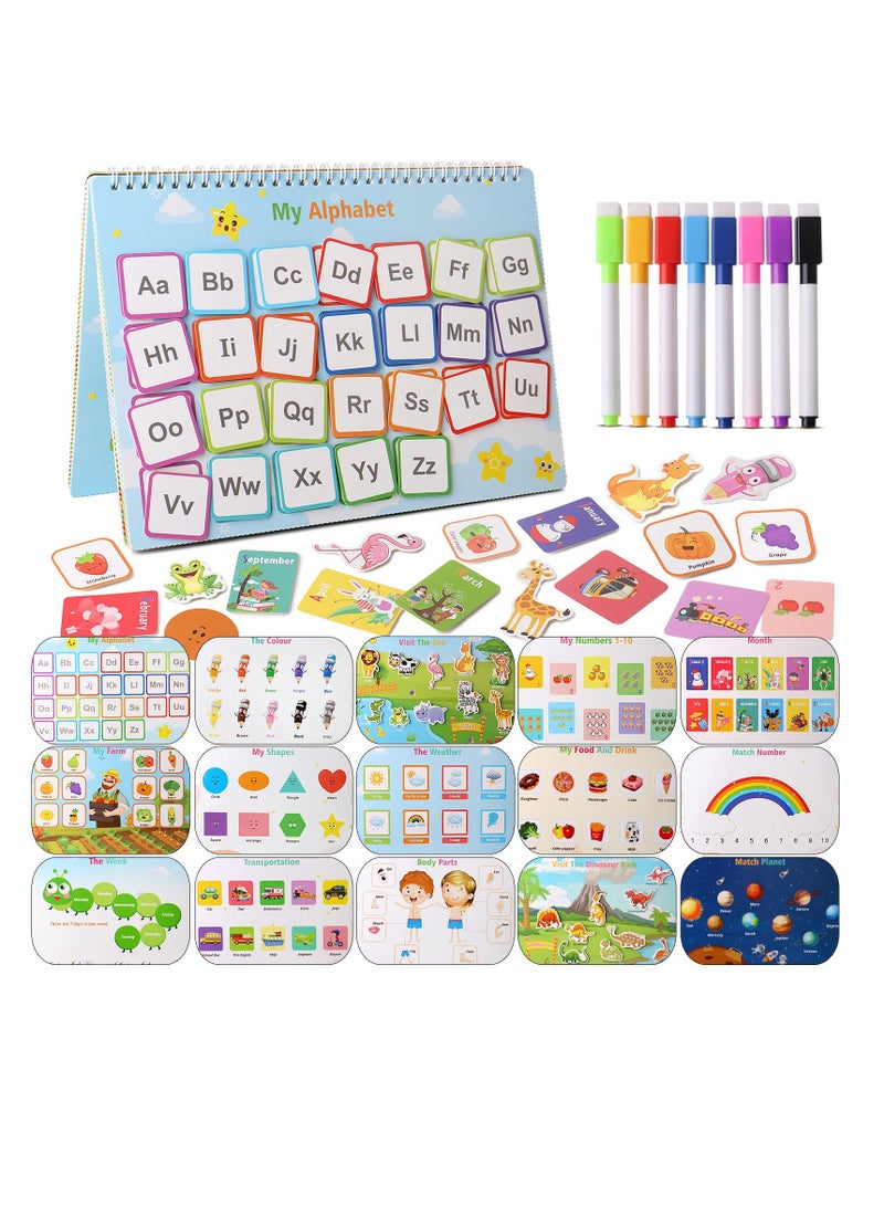 Excefore 2022 Montessori Busy Book for Kids Preschool Learning Activities Latest 30 Themed - Workbooks Activity Binders Travel Toys for Toddlers Ages 3+, Autism Learning Materials and Tracing Coloring Books  - Image 1