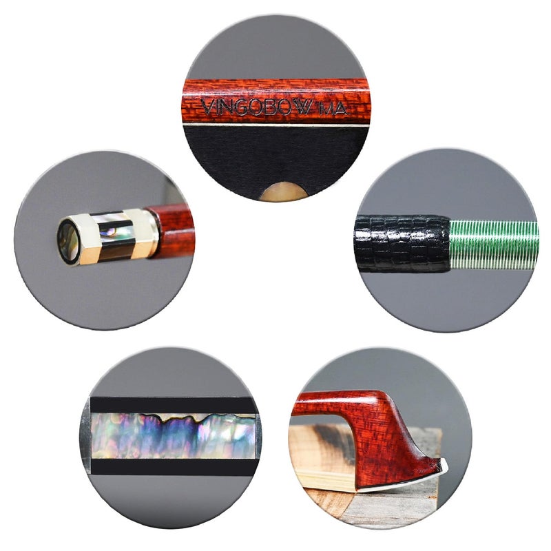 VINGOBOW Wood and Carbon Fiber Hybrid Violin Bow 4/4 Size - Image 3