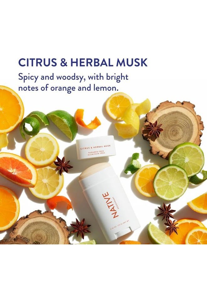 native Deodorant | Natural Deodorant for Men, Aluminum Free with Baking Soda, Probiotics, Coconut Oil and Shea Butter | Citrus & Herbal Musk - Image 5