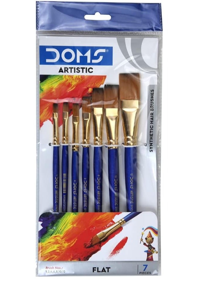 دومس فرش الرسم الفني، مجموعة فرش الرسم الفني والحرفي للأطفال - 7 قطع - Image 1