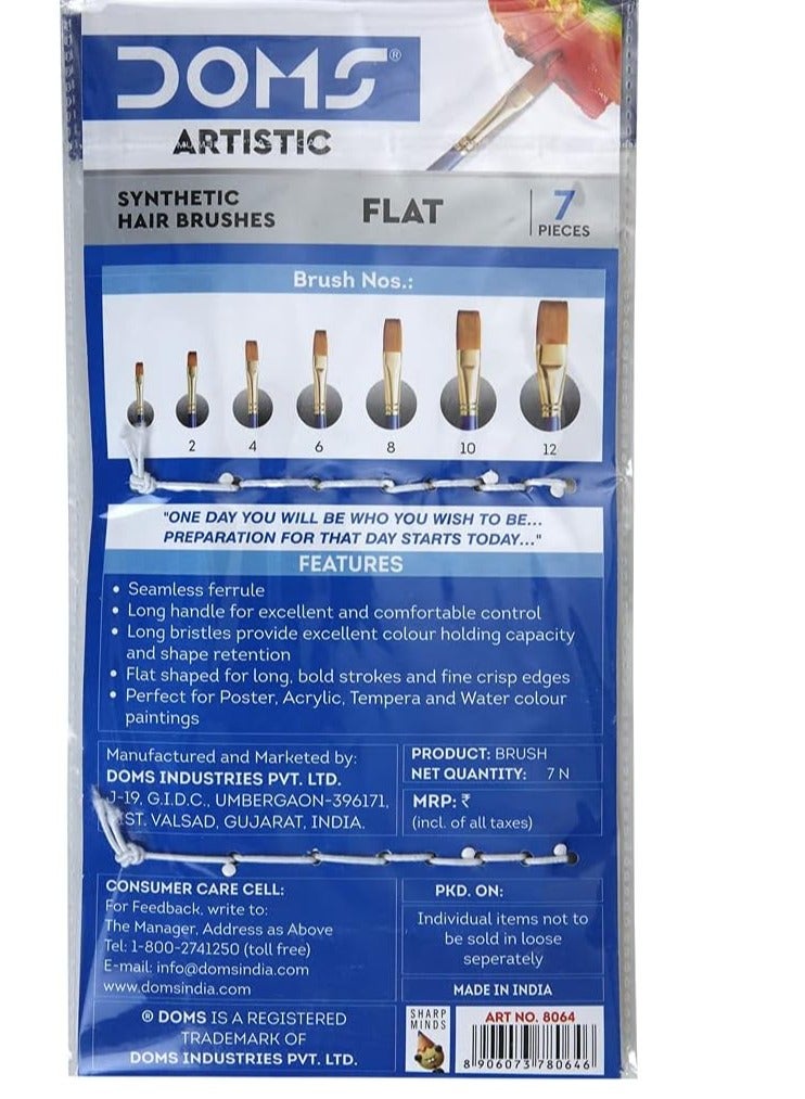 دومس فرش الرسم الفني، مجموعة فرش الرسم الفني والحرفي للأطفال - 7 قطع - Image 3