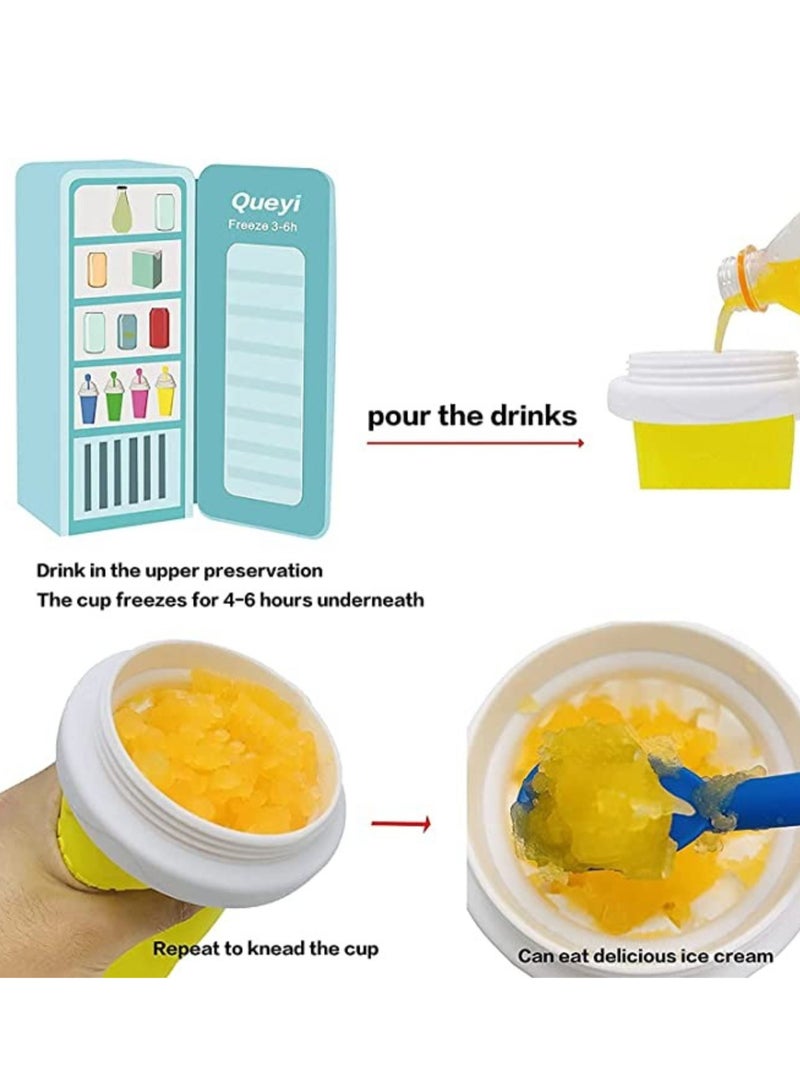ELTRAZONE Slushy Maker Silicone Cup,Quick Frozen Smoothies Slushy Ice Cream Maker Smoothie Pinch Ice Cup - Image 3