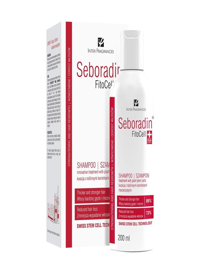 Seboradin Hair Loss and regrowth Fitocell Shampoo with Swiss Technology Stem Cells Phytocelltec Malus Domestica and Biotin, for Men and Women, 200 ml - Image 1