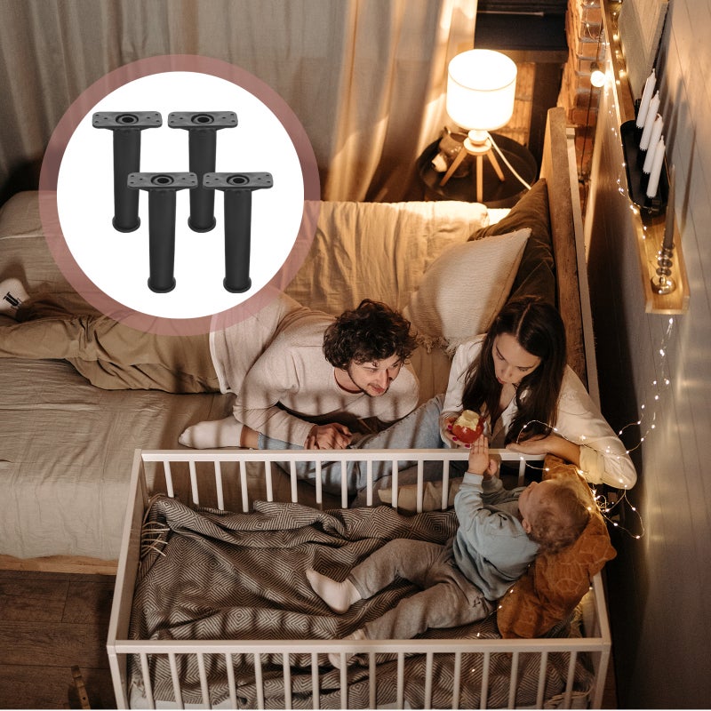 4Pcs Bed Frame Legs Adjustable Height Center Support Leg Bed Center Support Leg - Image 4
