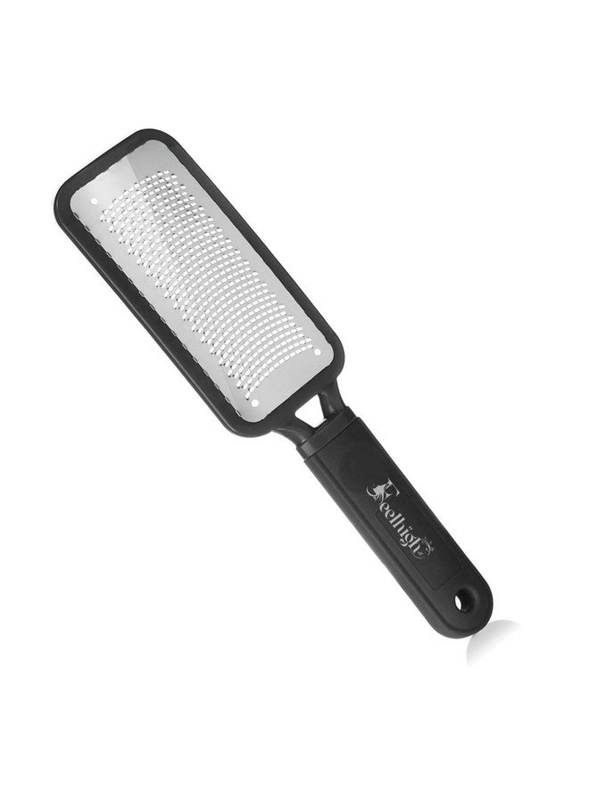 FEELHIGH مبرد القدم لإزالة الجلد الميت قابل لإعادة الاستخدام من الفولاذ المقاوم للصدأ لإزالة الجلد المتشقق والذرة والجلد السميك، أدوات باديكير، مستلزمات فرك القدم للرجال والنساء - Image 1