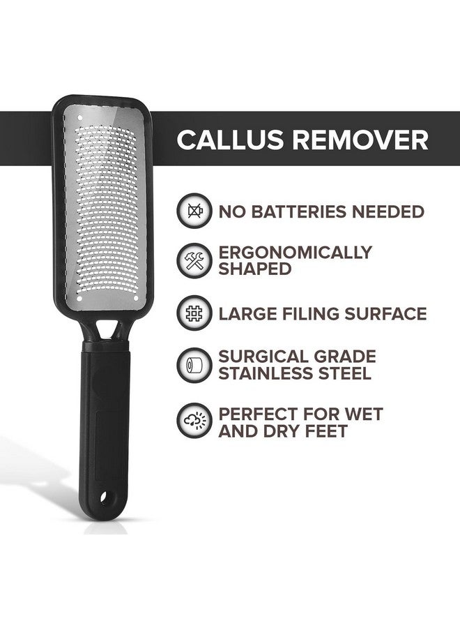 FEELHIGH مبرد القدم لإزالة الجلد الميت قابل لإعادة الاستخدام من الفولاذ المقاوم للصدأ لإزالة الجلد المتشقق والذرة والجلد السميك، أدوات باديكير، مستلزمات فرك القدم للرجال والنساء - Image 4