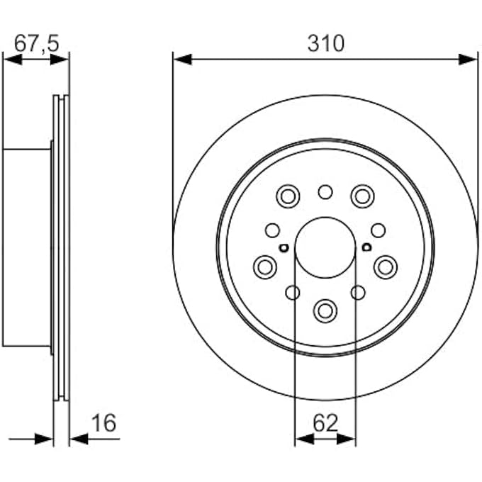 rayihni BOSCH 0 986 479 R25 Brake Disc - Image 2
