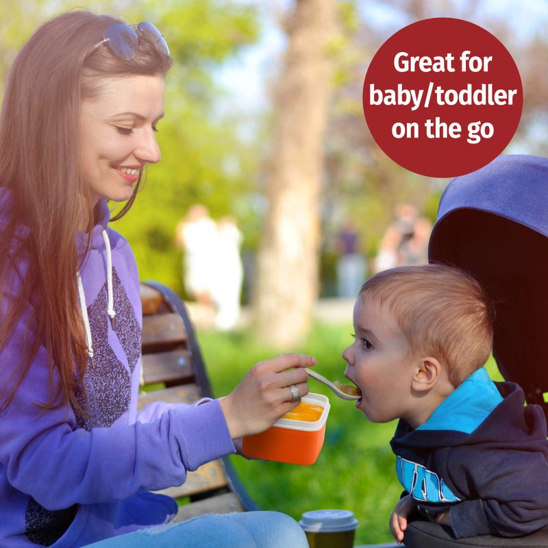 PINNACLE Baby/ Toddler/ Kids Stainless Steel Insulated Food Storage Container Small Leak Proof Lunch Box- 3 pk. 8 oz Snack Containers- Square Thermal Food Container With Airtight Lid On The Go, School, Daycare - Image 3