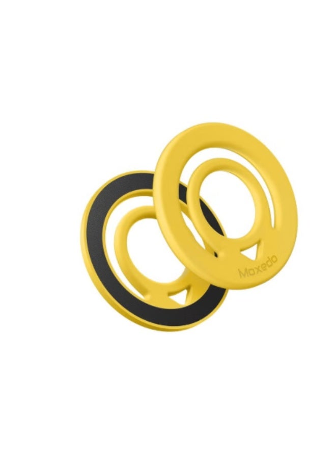 Moxedo Jello-Mag Dual Sided Magnetic Ring Holder, Silicone Magsafe Compatible, Metal Ring Plate for Androids, Smartphones