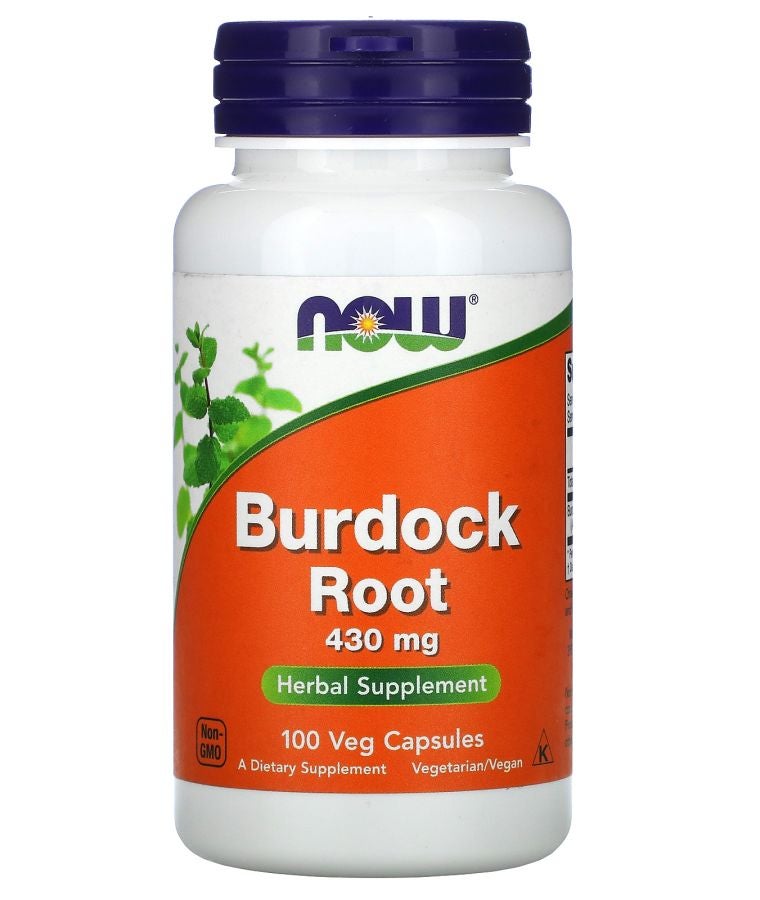 now Burdock Root 430 mg 100 Veg Capsules