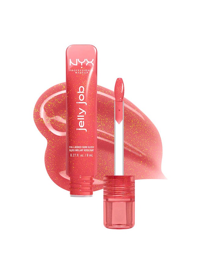 NYX PROFESSIONAL MAKEUP Jelly Job, Full-Bodied Shine Gloss, Lip-Smoothing Shine, Hyper-Glossy Finish, Honey It's Jelly - Image 1
