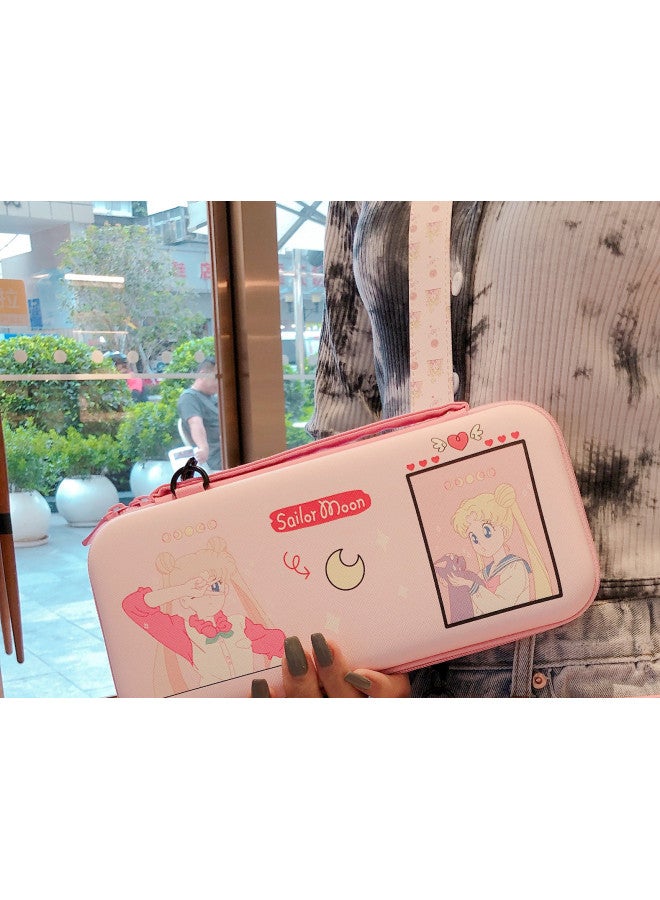 Cartoon Switch Messenger Storage Bag Nintendo Game Machine Crossbody Lanyard Bag Switch Lite Storage Box-Product Color:switch Slung-scissors Hand Beautiful Girl - Image 1