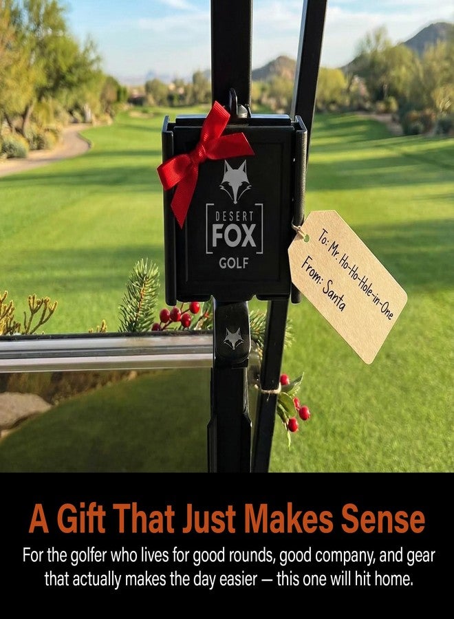 DESERT FOX GOLF Phone Caddy and Cigar Holder - Adjustable Cart Mount With Secure Clip - Hands-Free GPS & App Access - Fits All Phones (Black) - Image 2