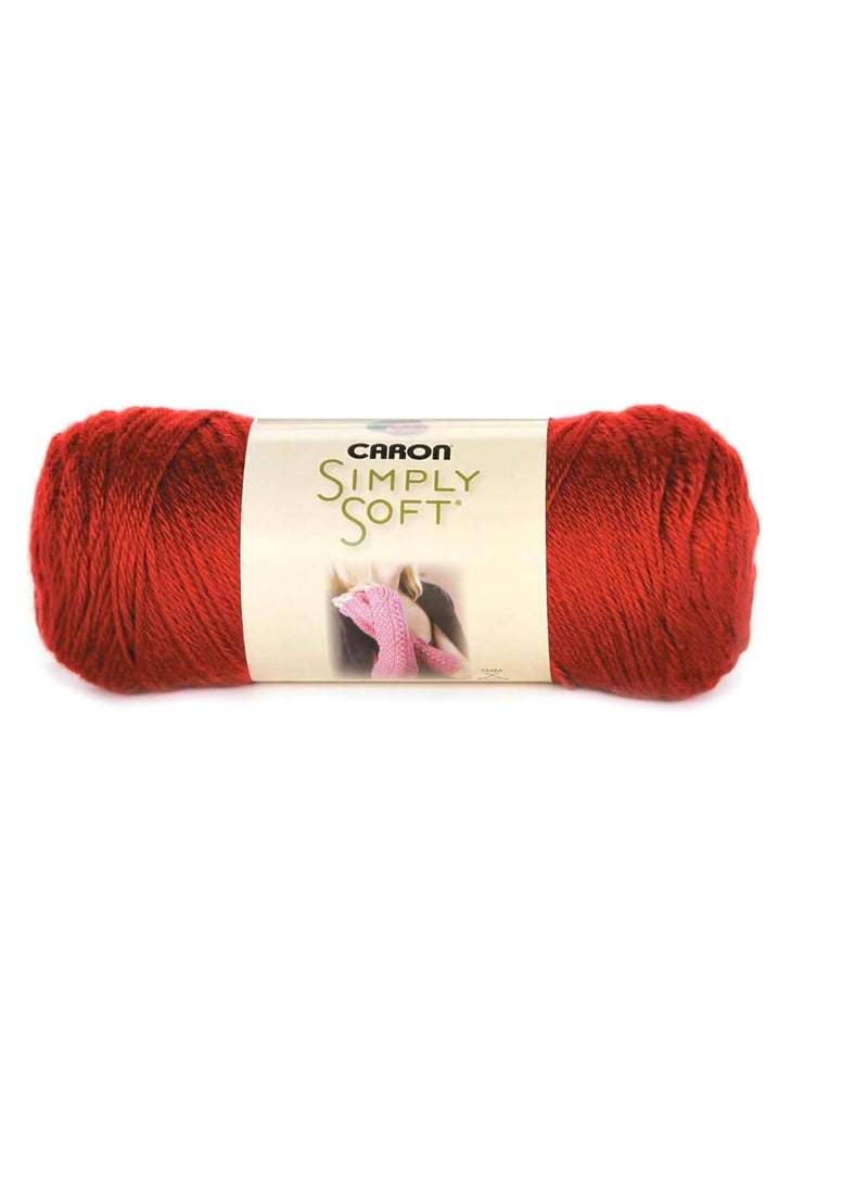 Caron Simply Soft Solids Yarn Autumn Red - Image 2