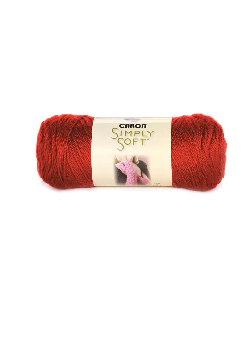 Caron Simply Soft Solids Yarn Autumn Red - Image 1