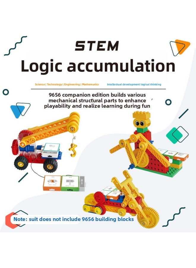 Children's Electronic Building Blocks Logical Thinking Training Building Blocks Set Variables DIY Physical Science Experiment Educational Toys-Color:2986C Bluetooth Building Block Lamp  - Image 4