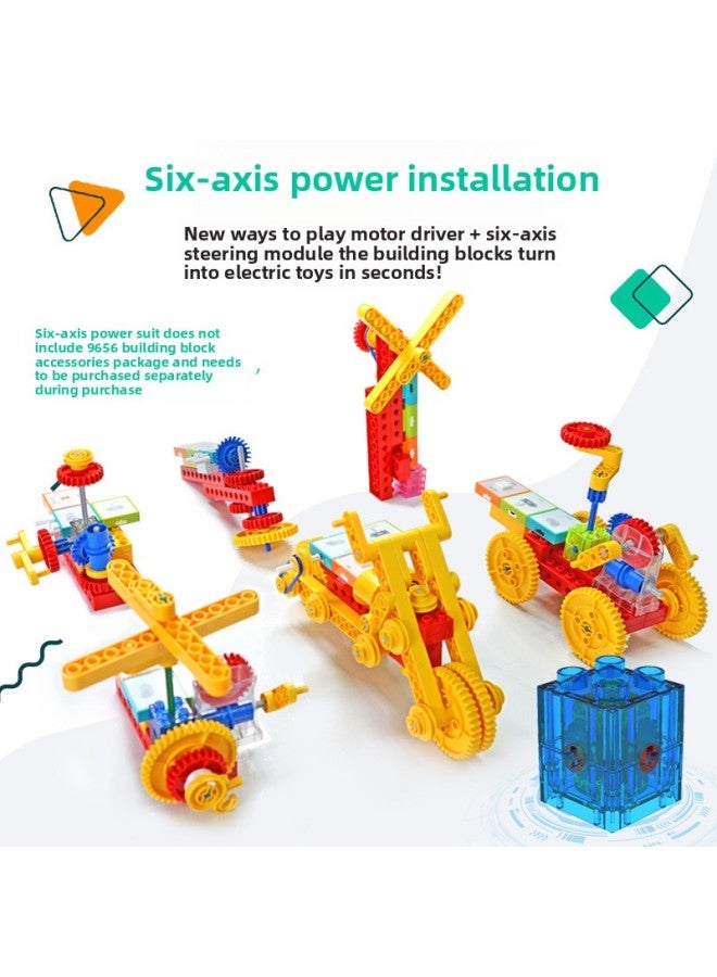 Children's Electronic Building Blocks Logical Thinking Training Building Blocks Set Variables DIY Physical Science Experiment Educational Toys-Color:2986C Bluetooth Building Block Lamp  - Image 5