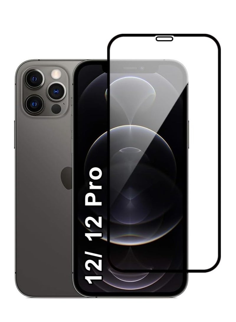 shAyzee Tempered Glass Screen Protector For Apple iPhone 12/12 Pro 6.1inch Black/Clear - Image 1