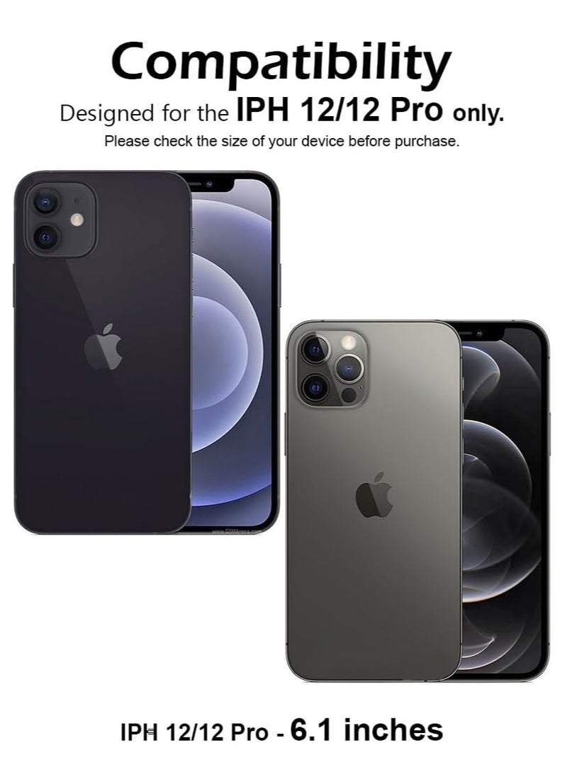 shAyzee Tempered Glass Screen Protector For Apple iPhone 12/12 Pro 6.1inch Black/Clear - Image 2