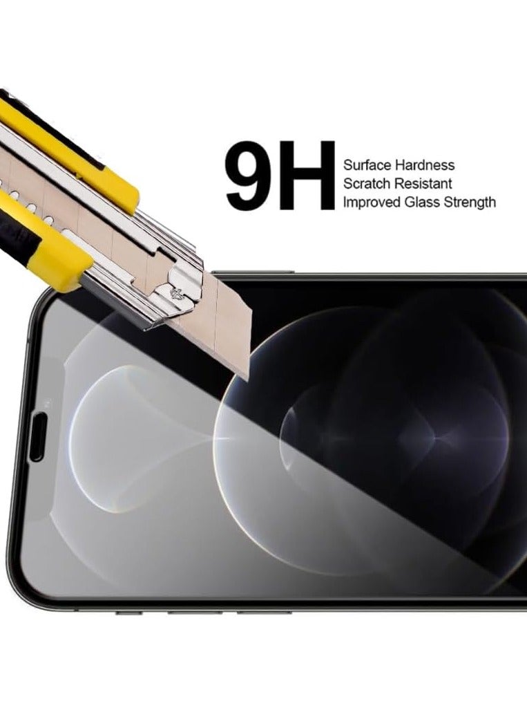 shAyzee Tempered Glass Screen Protector For Apple iPhone 12/12 Pro 6.1inch Black/Clear - Image 4