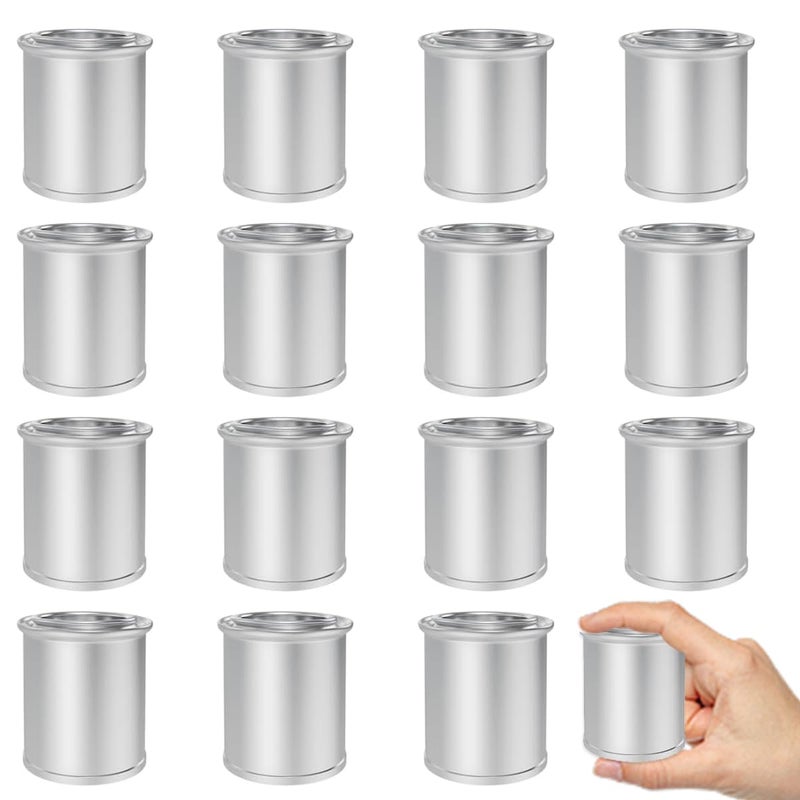 Esamploe 16 Pack Empty Metal Paint Cans with Lids14 Pint Size12 Cup Capacity Touch Up Paint ContainersPaint Storage Containers for Leftover PaintTiny Empty Unlined Pint Paint Pails - Image 2