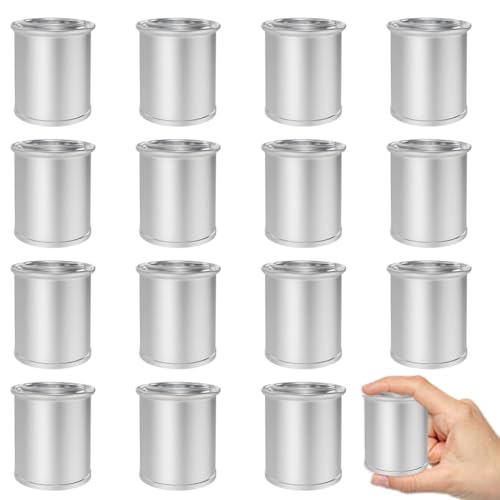 Esamploe 16 Pack Empty Metal Paint Cans with Lids14 Pint Size12 Cup Capacity Touch Up Paint ContainersPaint Storage Containers for Leftover PaintTiny Empty Unlined Pint Paint Pails - Image 1