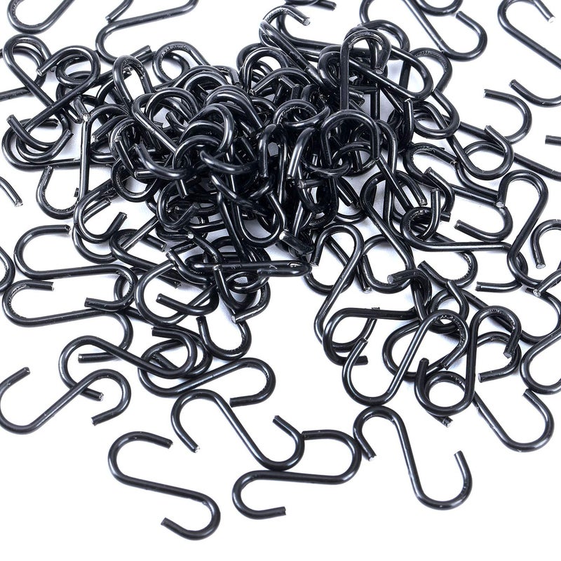 Senkary 200 Pieces 1/2 Inch Mini S Hooks Small S Hooks Stainless Steel S Shaped Hooks for Crafts, Jewelry and Hanging (Black) - Image 5