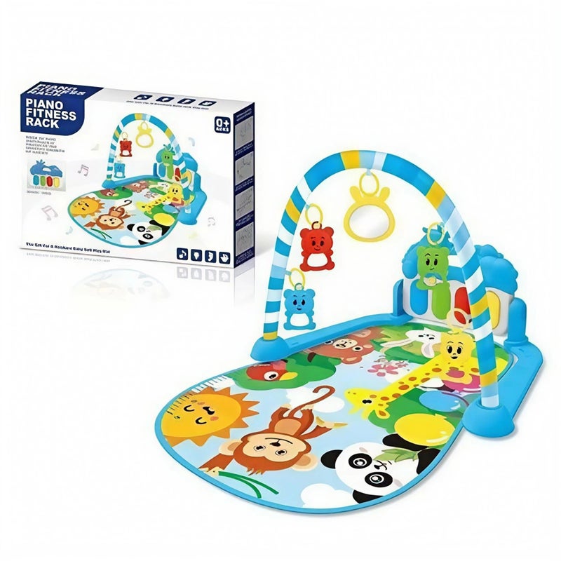 lego Kick and Play Floor Baby Mat and Play Piano Gym Mat  Infants Musical Activity Center with 5 Hanging Sensory Toys and Early Education Floor Playmat