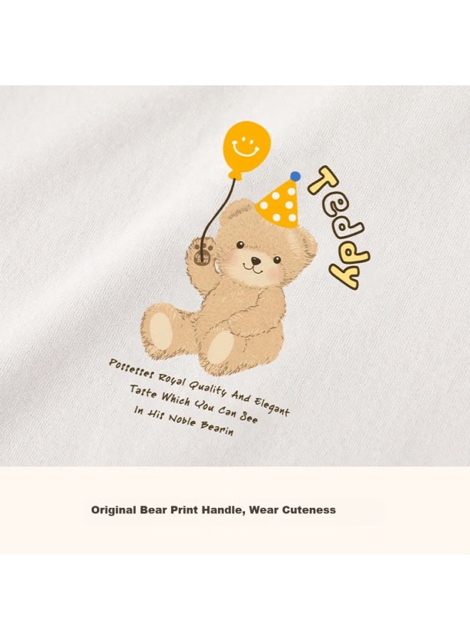 Classic Teddy Kids Long Sleeve T-shirt Uni Round Neck Antibacterial Quick-dry Sun Protection Spring Top Mustard 130 - Image 3