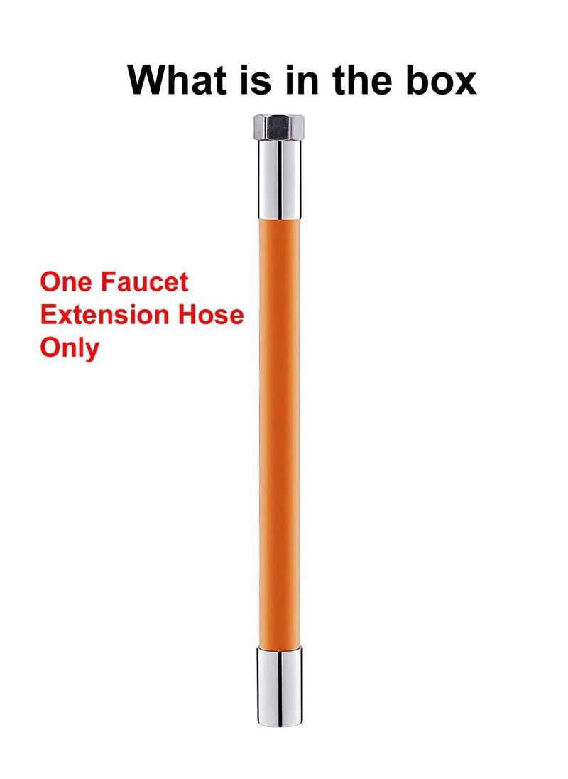 Whitecloud TRANSFORMING HOMES Whitecloud TRANSFORMING HOMES® 360° Rotating Faucet Extension Hose with Splash Proof Connector for Kitchen, Bathroom, and Garden(Color: Orange-Silver, Length: 29.5 CM) (P30CM)  - Image 4