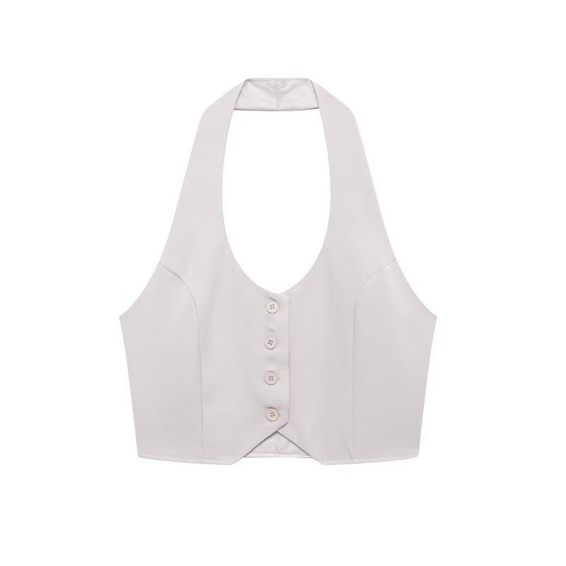 ZA cross-border womens clothing wholesale new European and American style fashion casual slim slim short vest pants Top