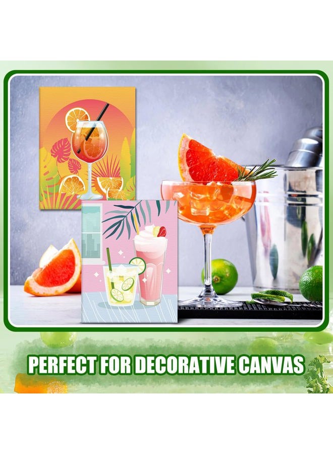 Sherr 20 Pcs Stretched Pre Drawn Canvas Afro Queen Black Art for Painting for Adults Outline Pre Drawn Stretched Cotton Canvas to Paint Party Set, 8 x 10'' (Cocktail) - Image 4