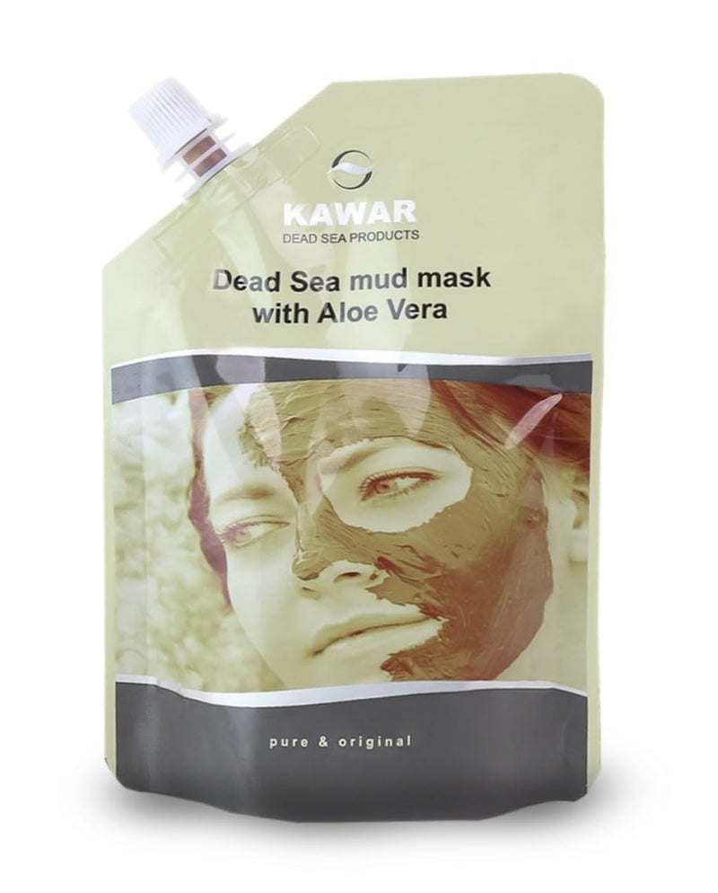 KAWAR Dead Sea Mud Mask with Aloe Vera for Face and Body Spa Quality Pore Reducer for Acne Blackheads Oily Skin Natural Vegan Skincare for Women Men Tightens Exfoliate 88 oz