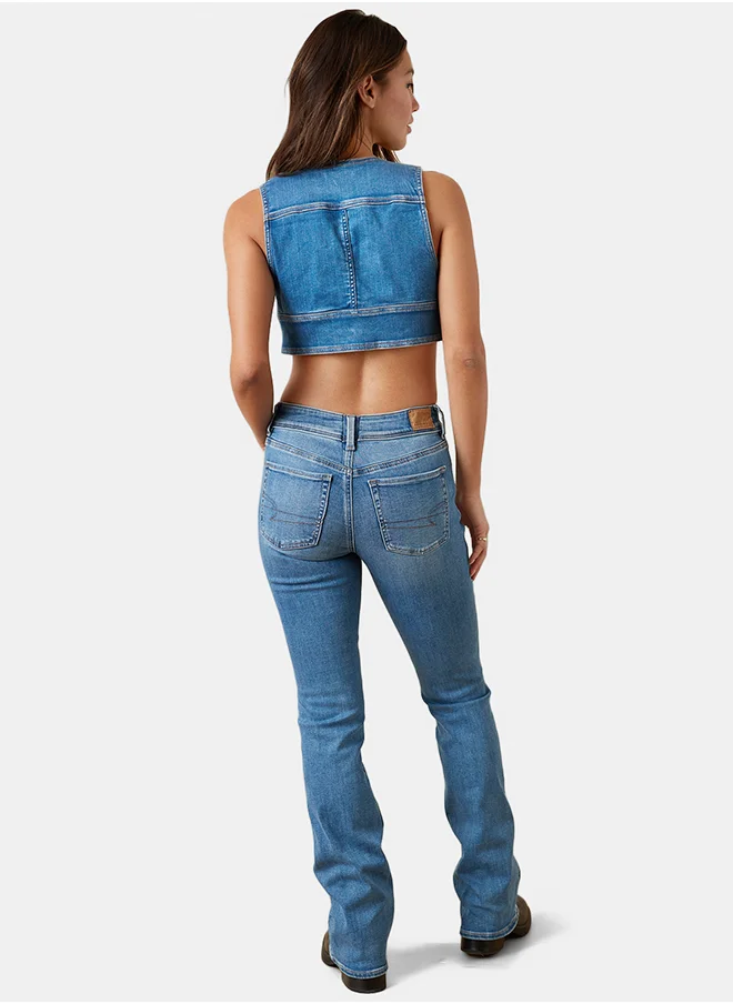امريكان ايجل AE Ne(x)t Level Low-Rise Kick Bootcut Jean