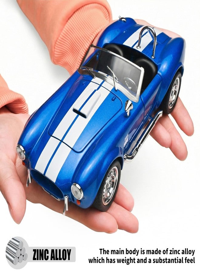 RZAPE Toy Car Models 1/24 Diecast Cars 427S/C Metal Model Cars Carros De Coleccion,Model Car Kits for Adults and Kids,Pull Back Car with Lights and Sounds,Toy Cars for Boys Age 3-12（Blue） - Image 4