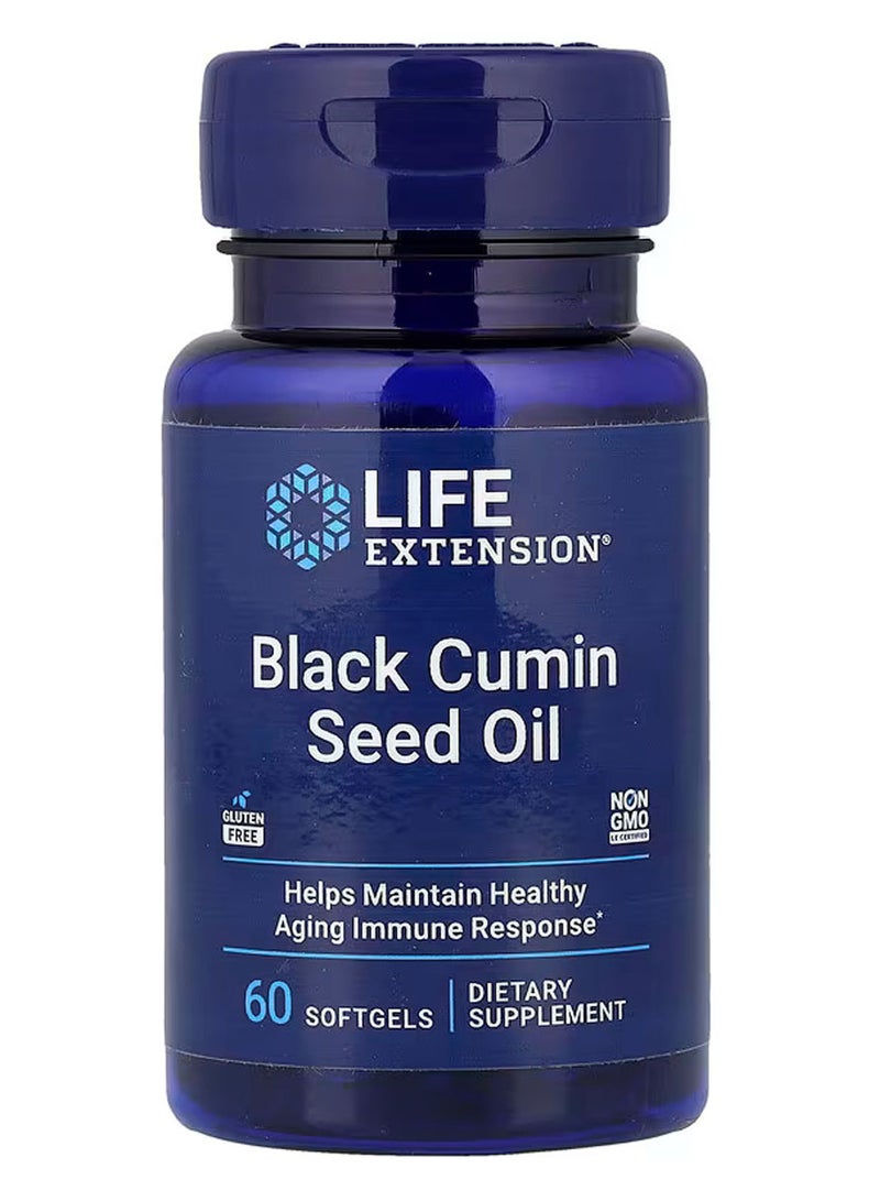Life Extension Black Cumin Seed Oil, 60 Softgels (500 mg per Softgel) - Image 1