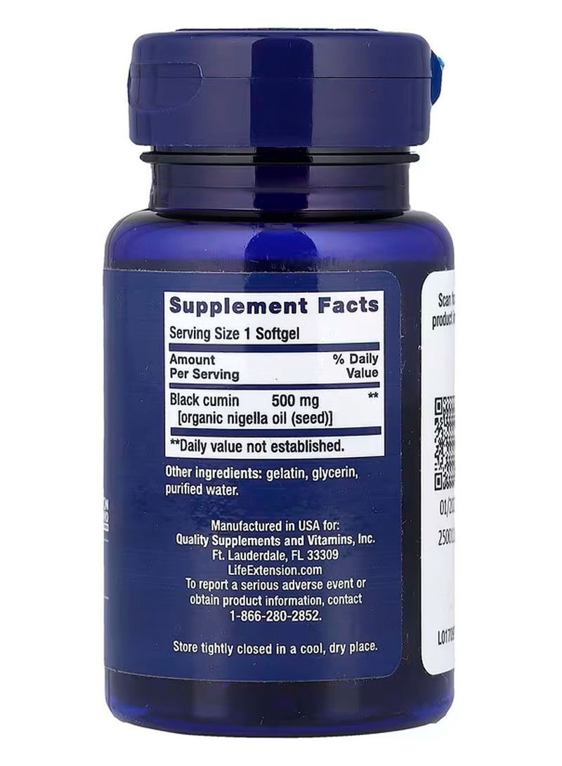 Life Extension Black Cumin Seed Oil, 60 Softgels (500 mg per Softgel) - Image 2