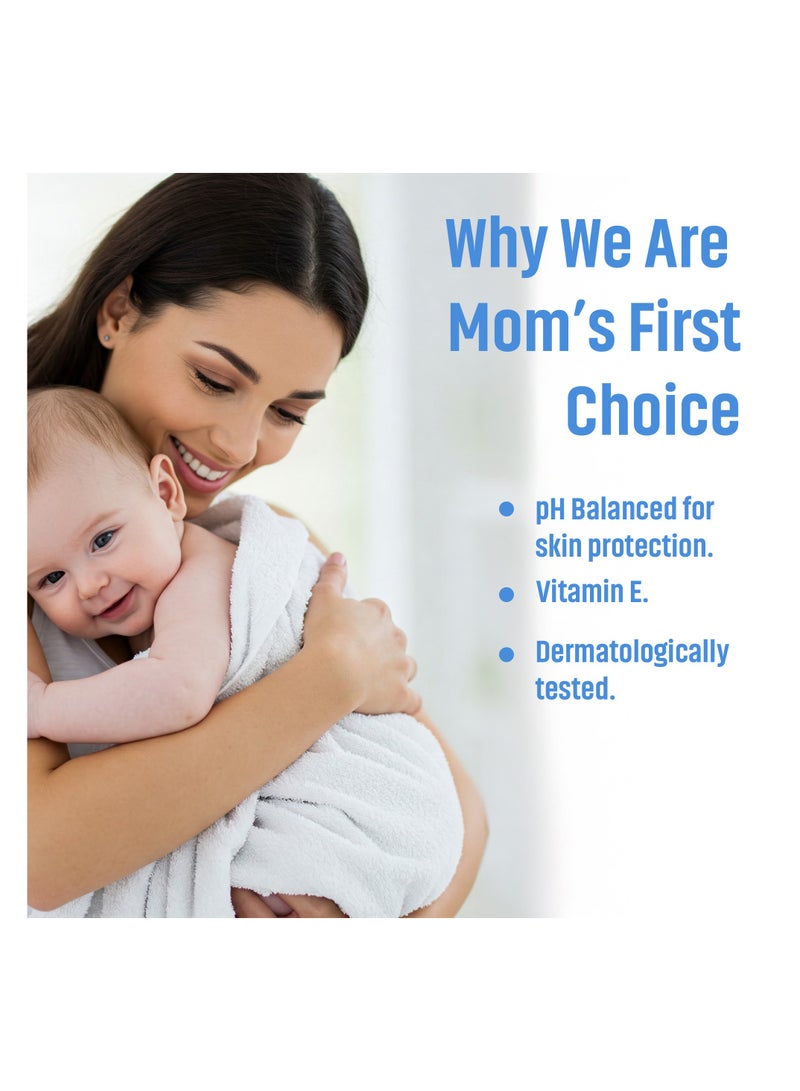 All day wipes All Day Gentle Cleansing Baby Wet Wipes Blue-72 Count With High Water Concentration, Soft and Mild Formula for Everyday Baby Care. Keeps Baby's Skin Fresh, Clean, and Moisturized. ( Pack of 12) - Image 2