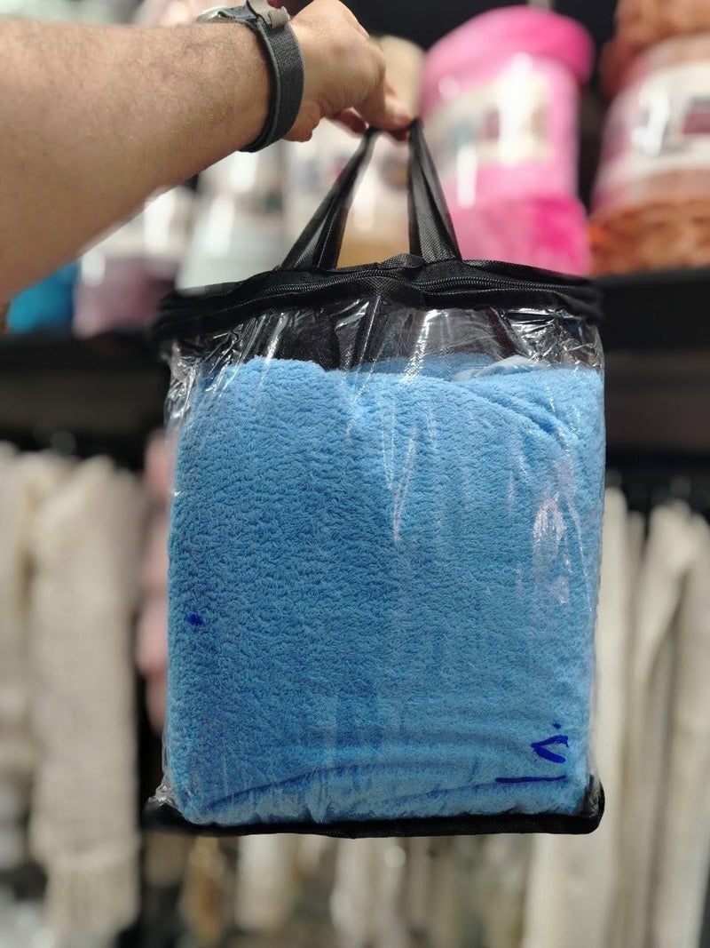 Waterproof Mattress Protector Blue 100cm - Multiple Colors and Sizes Available - Image 1