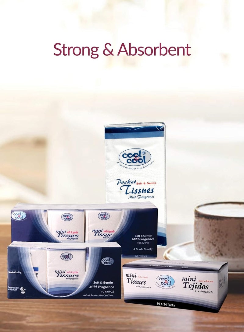 Cool & Cool Cool & Cool Mini Pocket Tissues 10's - Your On-the-Go Comfort Companion for Staying Fresh Anywhere  - Image 3