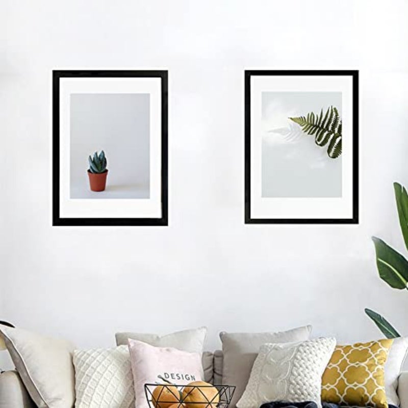 8.3x11.7 Black Picture Frames Set of 4, Photo Frames for Wall or Desktop Display, Poster Frame for OfficeHomeLiving Room Wall Hanging Decoration Frame Wall Art - Image 3