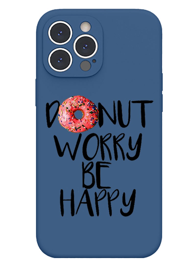 Theodor Protective Slim Fit Case Liquid Silicone Cover with Full Body Protection Anti-Scratch Shockproof Case For iPhone 15 Pro Blue  - Dubai Black - Image 1